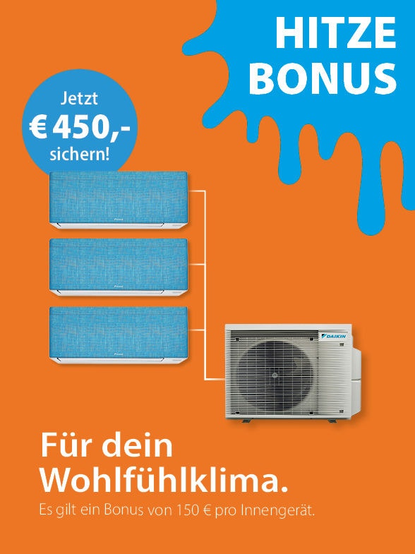 Bonus Multisplit Klimaanlage mit drei Innengeräten