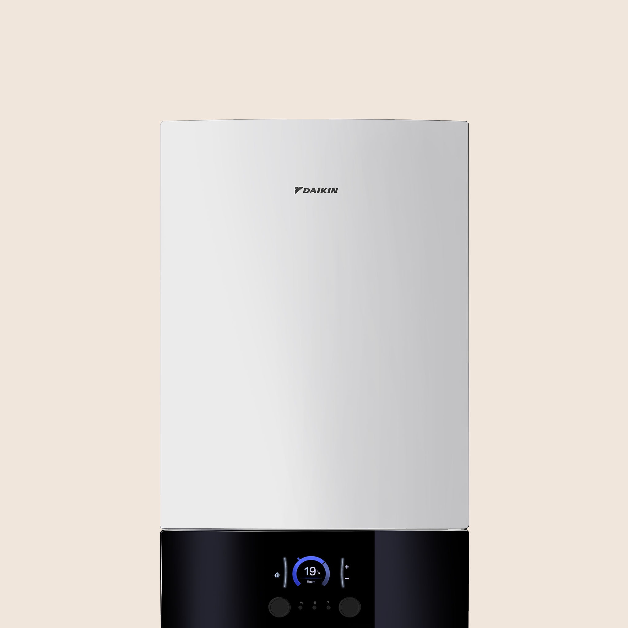 Vorderansicht des Innengeräts einer Luft-Wasser-Mitteltemperatur-Wärmepumpe Daikin Altherma 3 R MT W