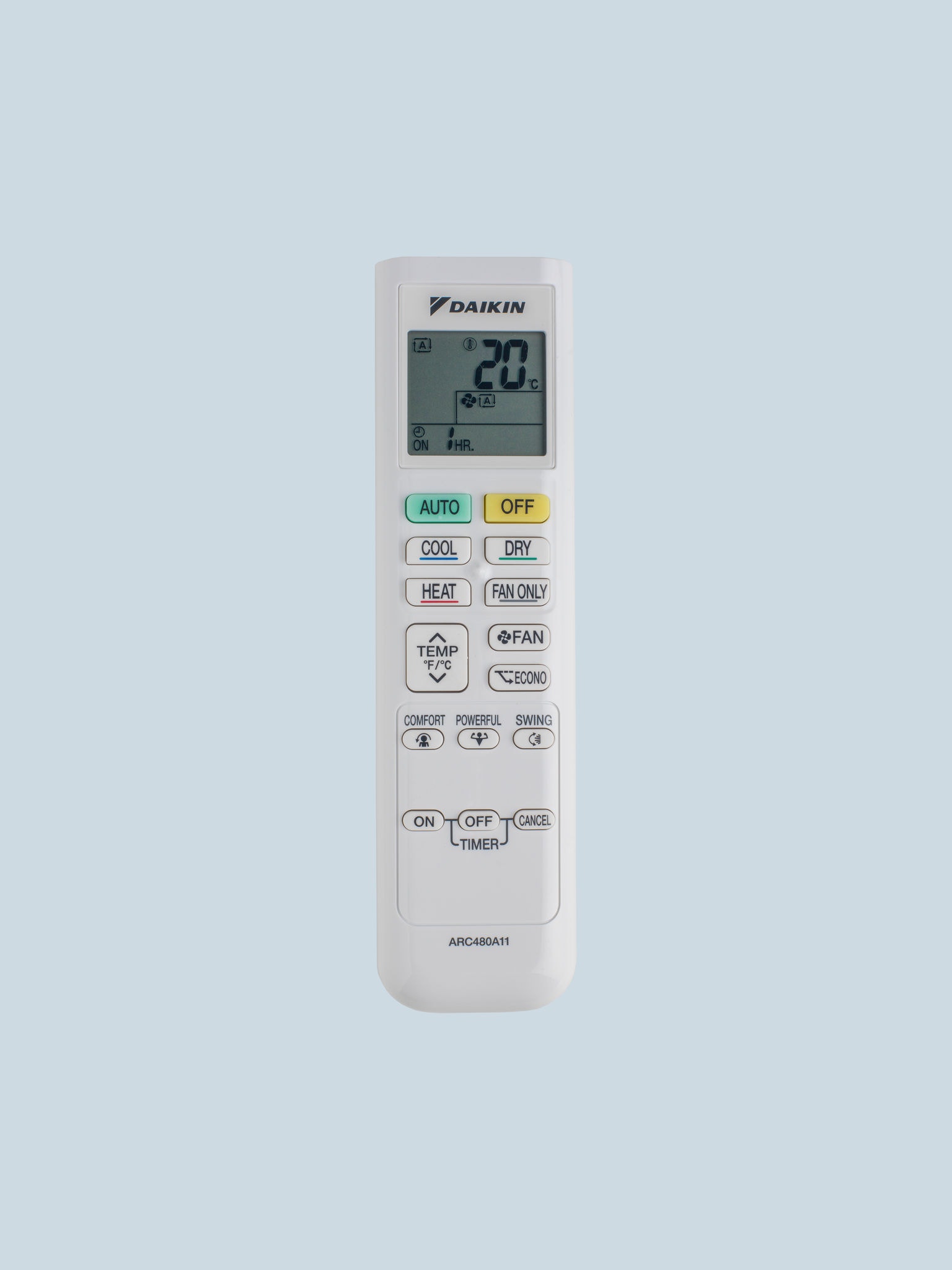 Packshot Fernbedienung der Klimaanlage Comfora