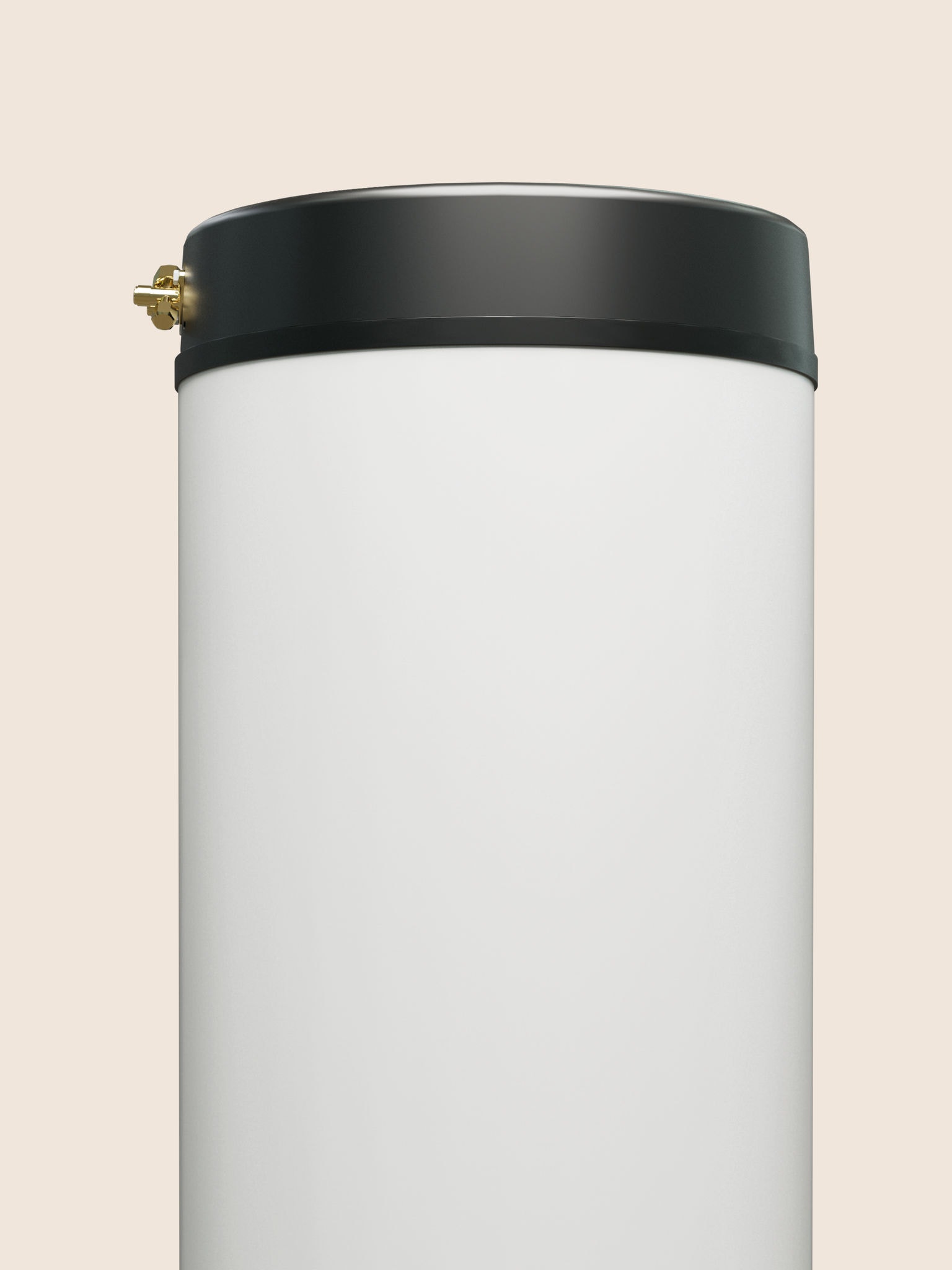 Vorderansicht eines Warmwasserspeichers