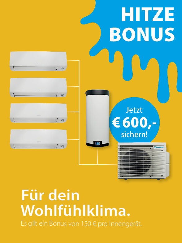 Bonus Multi+ Klimaanlage mit 3 Innengeräten und Speicher