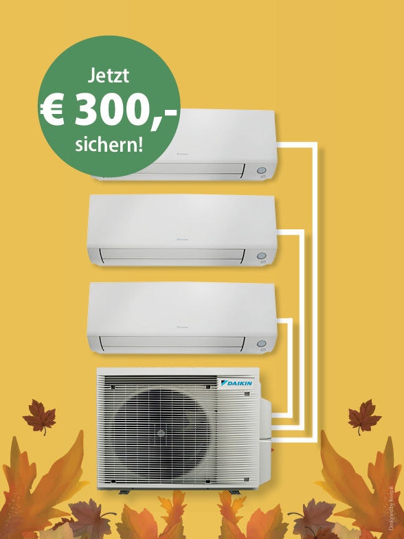Bonus Multisplit Klimaanlage mit drei Innengeräten